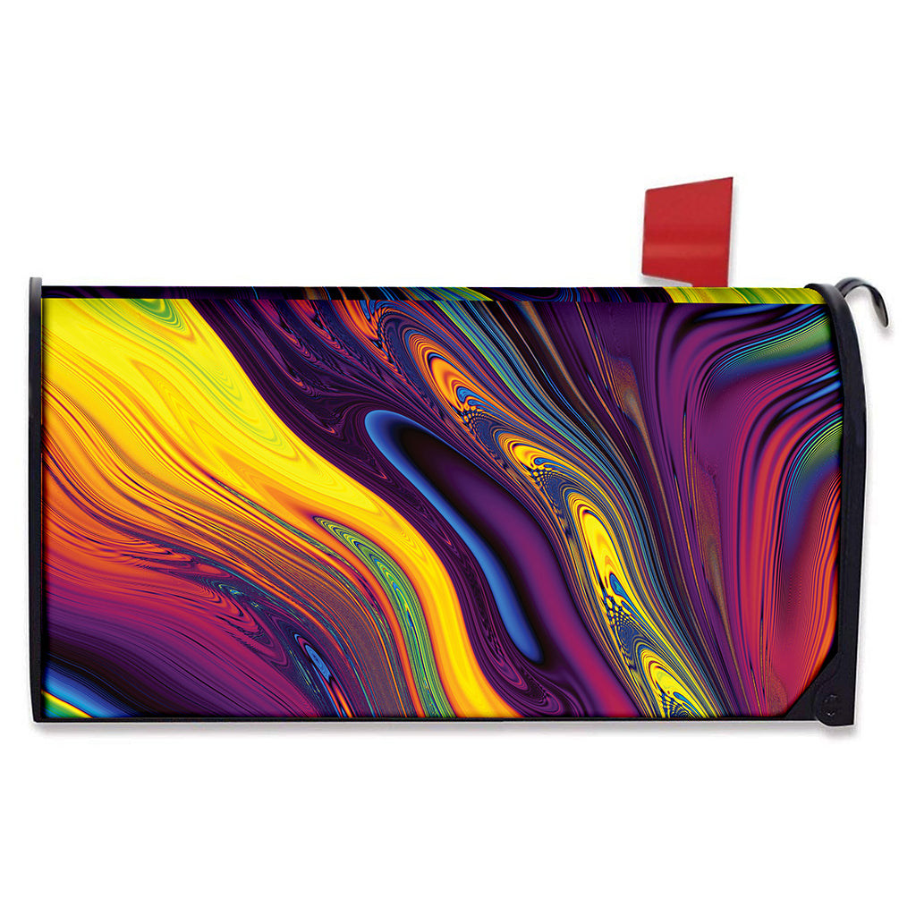 Psychedelic Trippy Fractal Print Mailbox Cover