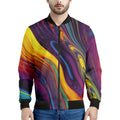 Psychedelic Trippy Fractal Print Men's Bomber Jacket
