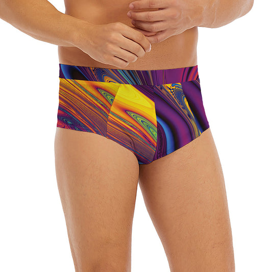 Psychedelic Trippy Fractal Print Men's Briefs