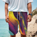 Psychedelic Trippy Fractal Print Men's Cargo Shorts