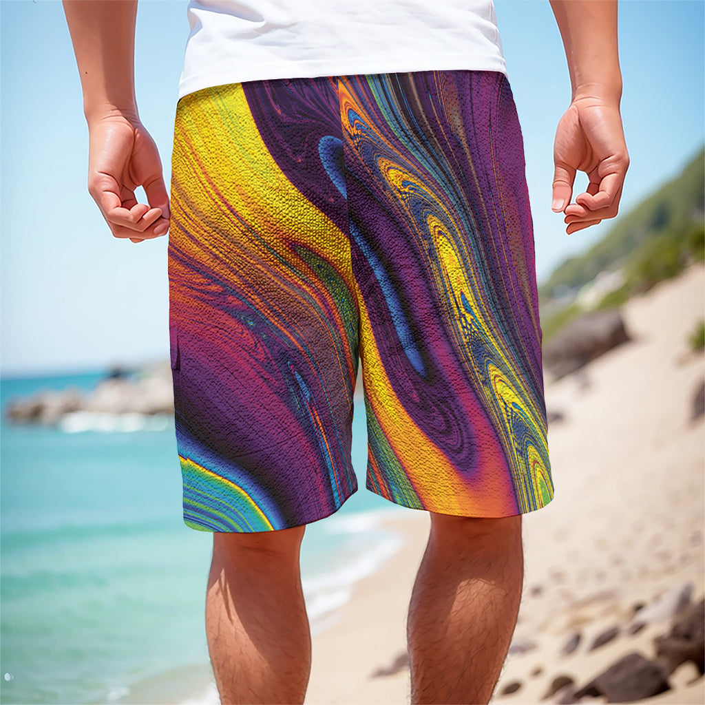 Psychedelic Trippy Fractal Print Men's Cargo Shorts