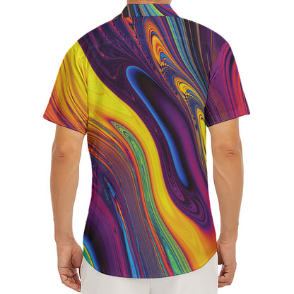 Psychedelic Trippy Fractal Print Men's Deep V-Neck Shirt
