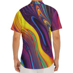 Psychedelic Trippy Fractal Print Men's Deep V-Neck Shirt