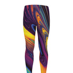 Psychedelic Trippy Fractal Print Men's leggings