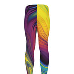 Psychedelic Trippy Fractal Print Men's leggings