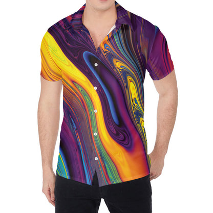 Psychedelic Trippy Fractal Print Men's Shirt