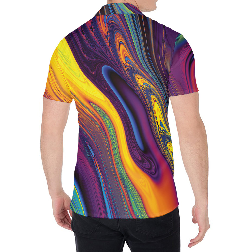 Psychedelic Trippy Fractal Print Men's Shirt