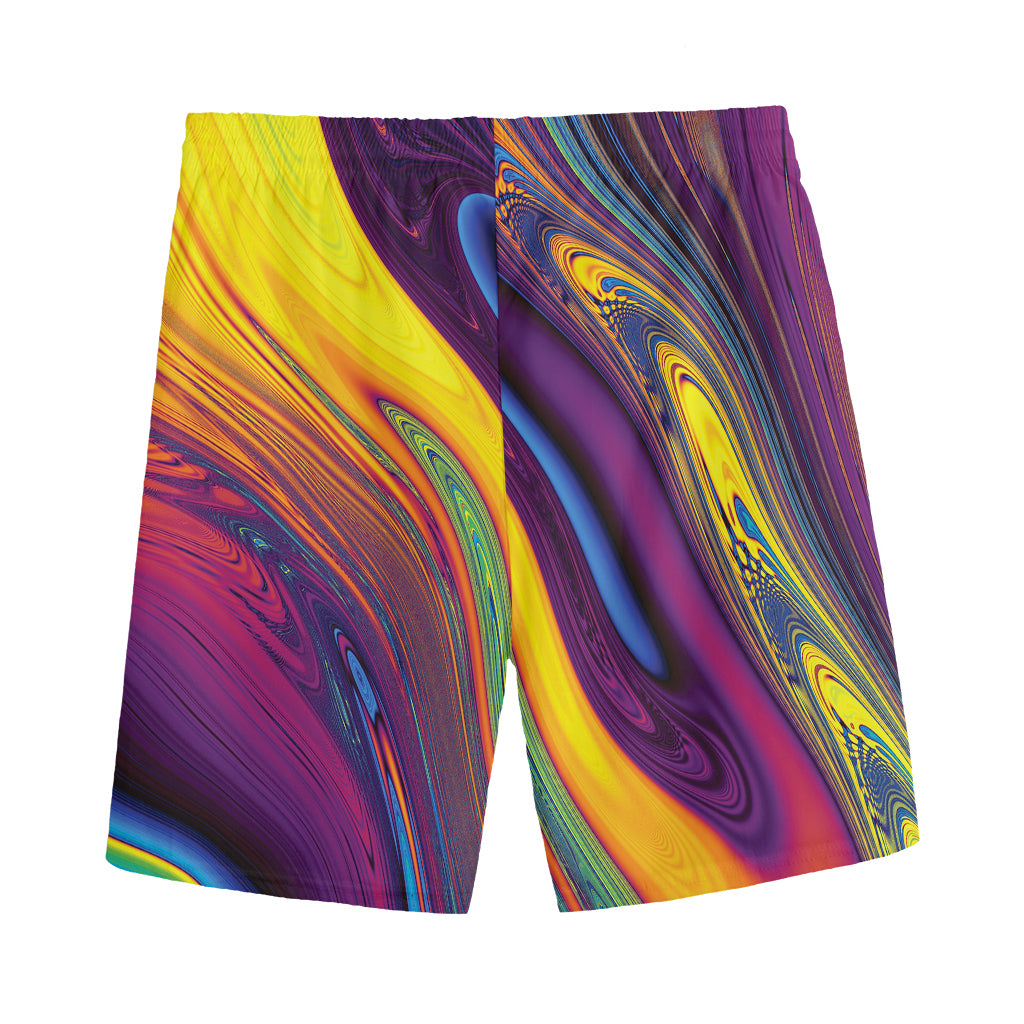 Psychedelic Trippy Fractal Print Men's Sports Shorts
