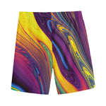 Psychedelic Trippy Fractal Print Men's Sports Shorts