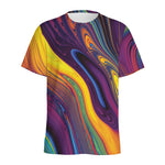 Psychedelic Trippy Fractal Print Men's Sports T-Shirt