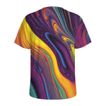 Psychedelic Trippy Fractal Print Men's Sports T-Shirt