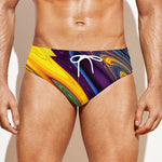 Psychedelic Trippy Fractal Print Men's Swim Briefs
