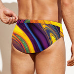 Psychedelic Trippy Fractal Print Men's Swim Briefs
