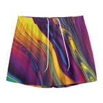 Psychedelic Trippy Fractal Print Mesh Shorts