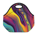 Psychedelic Trippy Fractal Print Neoprene Lunch Bag