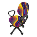 Psychedelic Trippy Fractal Print Office Chair Cover