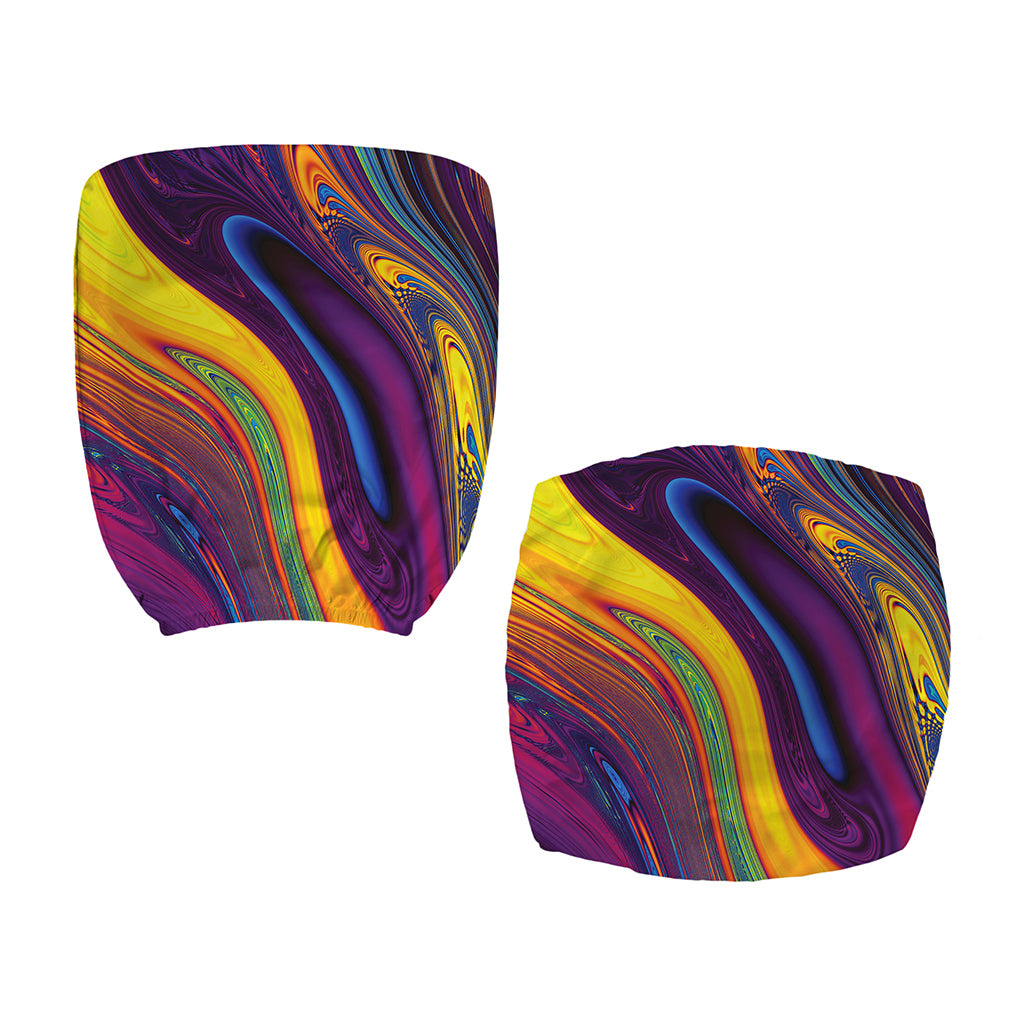 Psychedelic Trippy Fractal Print Office Chair Cover