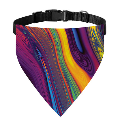 Psychedelic Trippy Fractal Print Over The Collar Dog Bandana