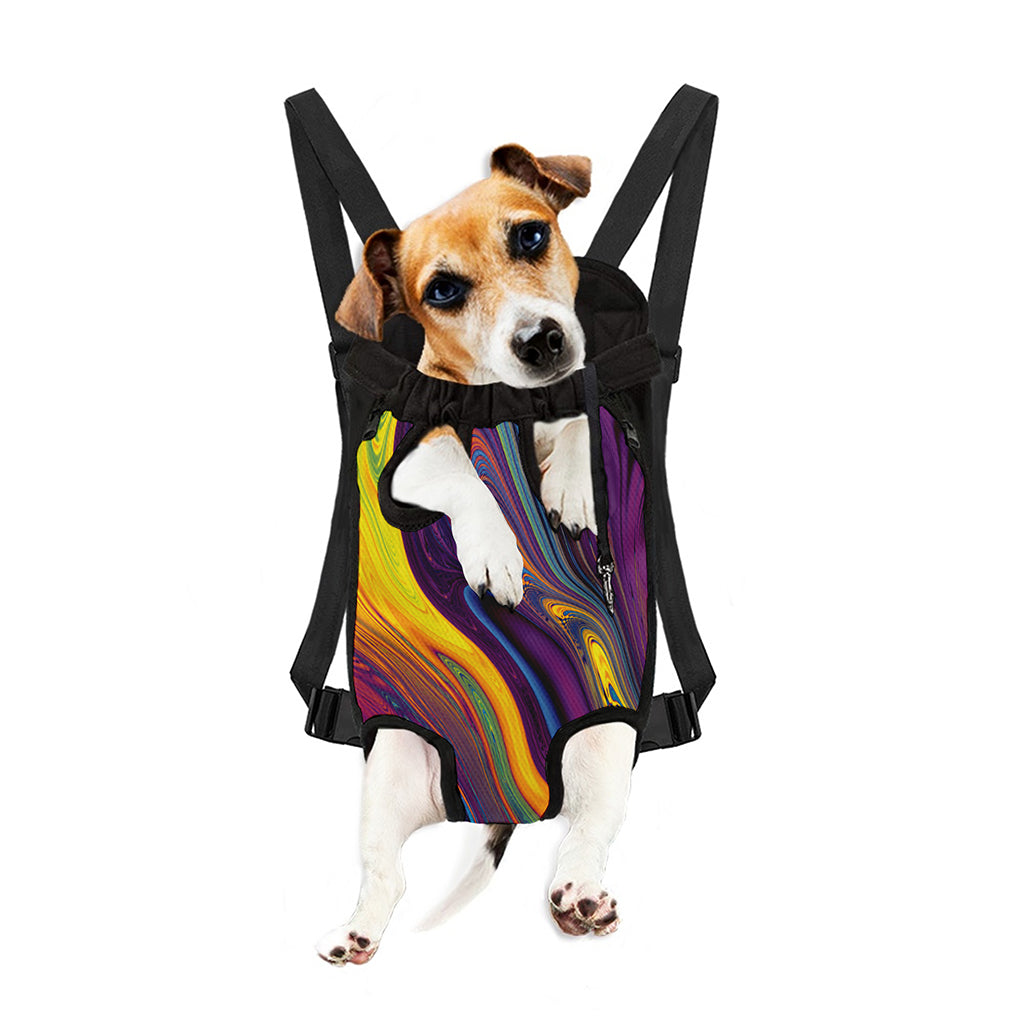 Psychedelic Trippy Fractal Print Pet Carrier Backpack