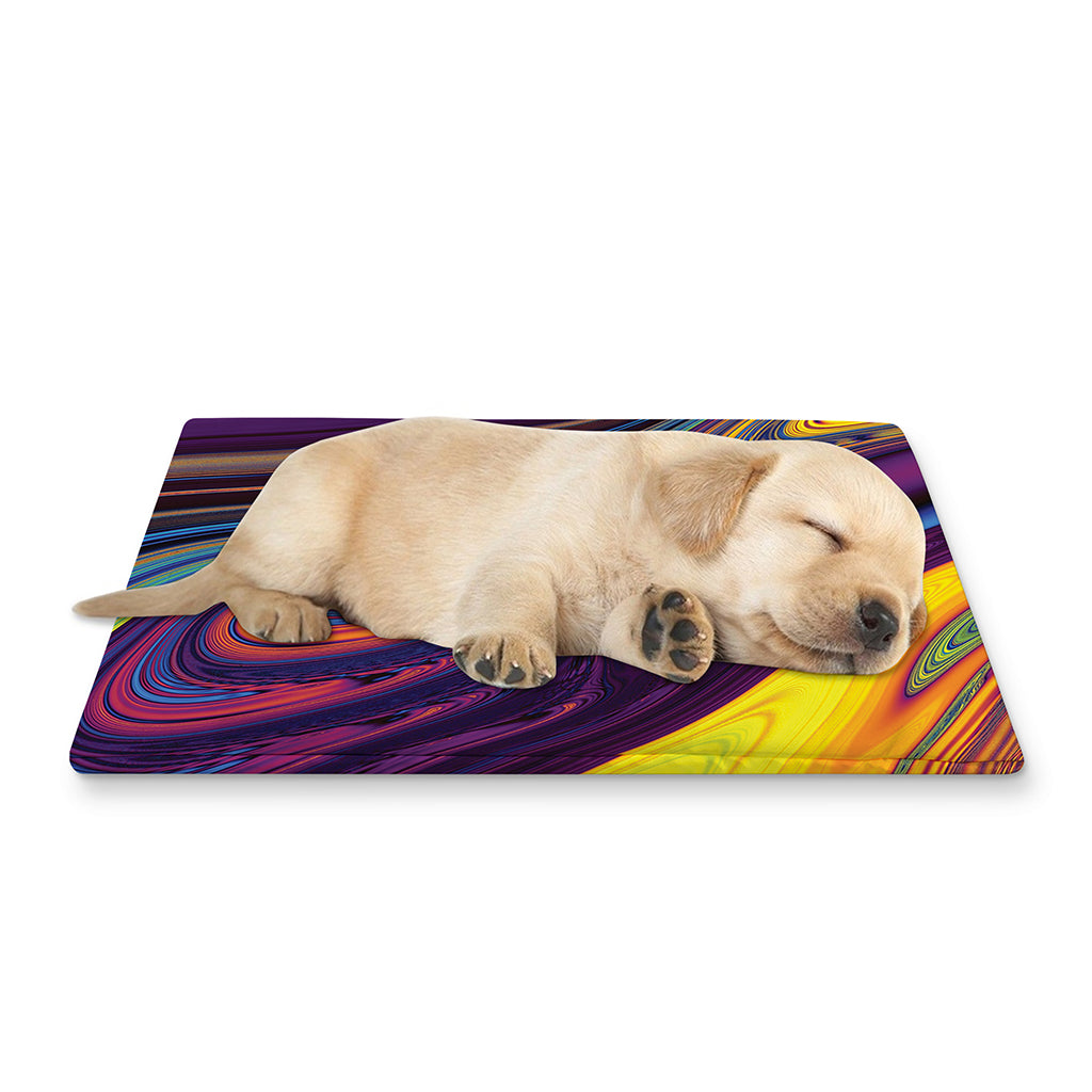 Psychedelic Trippy Fractal Print Pet Cooling Mat Cover