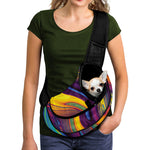 Psychedelic Trippy Fractal Print Pet Sling Carrier