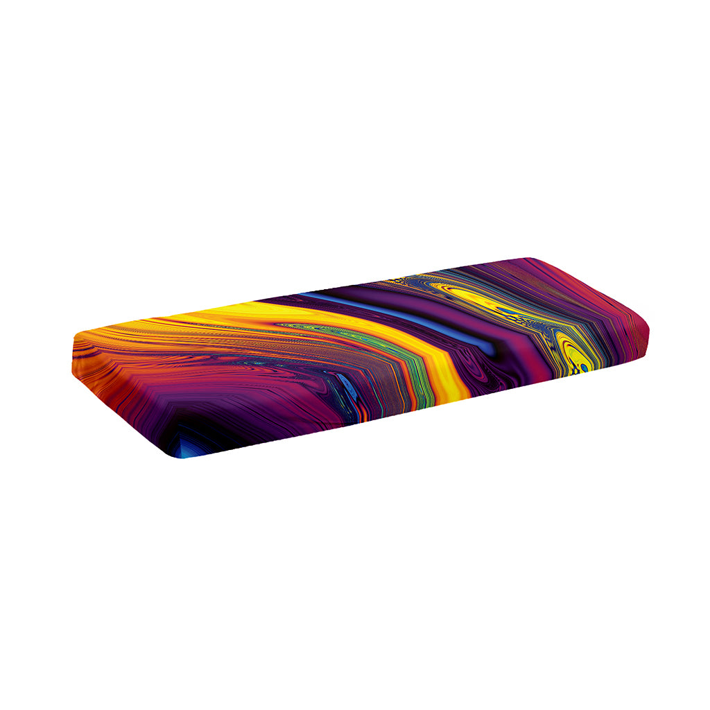 Psychedelic Trippy Fractal Print Piano Keyboard Cover