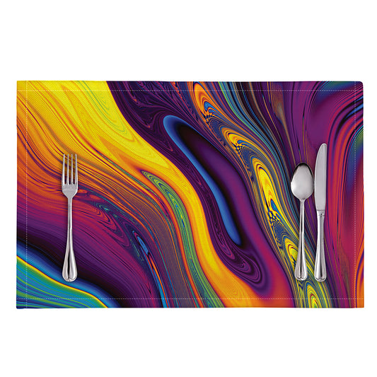 Psychedelic Trippy Fractal Print Placemat