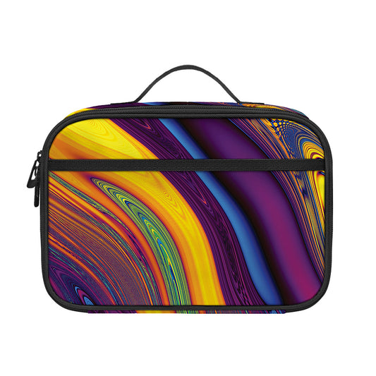 Psychedelic Trippy Fractal Print Portable Lunch Bag