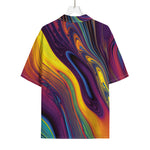 Psychedelic Trippy Fractal Print Rayon Hawaiian Shirt