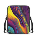Psychedelic Trippy Fractal Print Rectangular Crossbody Bag