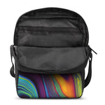 Psychedelic Trippy Fractal Print Rectangular Crossbody Bag