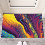 Psychedelic Trippy Fractal Print Rubber Doormat