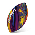 Psychedelic Trippy Fractal Print Rugby Ball
