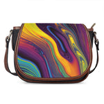 Psychedelic Trippy Fractal Print Saddle Bag