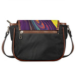 Psychedelic Trippy Fractal Print Saddle Bag