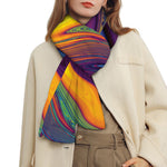 Psychedelic Trippy Fractal Print Scarf