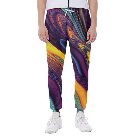 Psychedelic Trippy Fractal Print Scuba Joggers