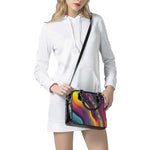 Psychedelic Trippy Fractal Print Shoulder Handbag