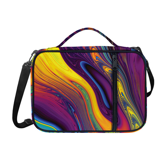 Psychedelic Trippy Fractal Print Shoulder Strap Bible Bag