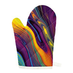 Psychedelic Trippy Fractal Print Single Oven Mitt