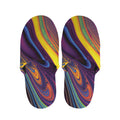 Psychedelic Trippy Fractal Print Slippers