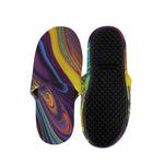Psychedelic Trippy Fractal Print Slippers