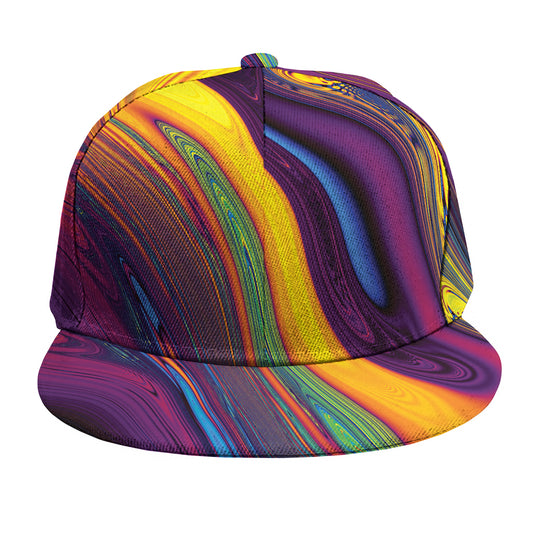 Psychedelic Trippy Fractal Print Snapback Cap