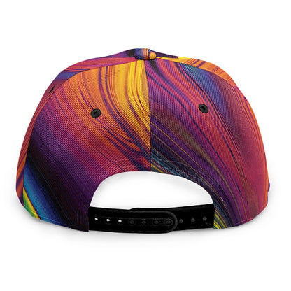 Psychedelic Trippy Fractal Print Snapback Cap