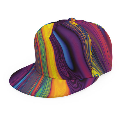 Psychedelic Trippy Fractal Print Snapback Cap
