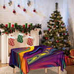 Psychedelic Trippy Fractal Print Tablecloth