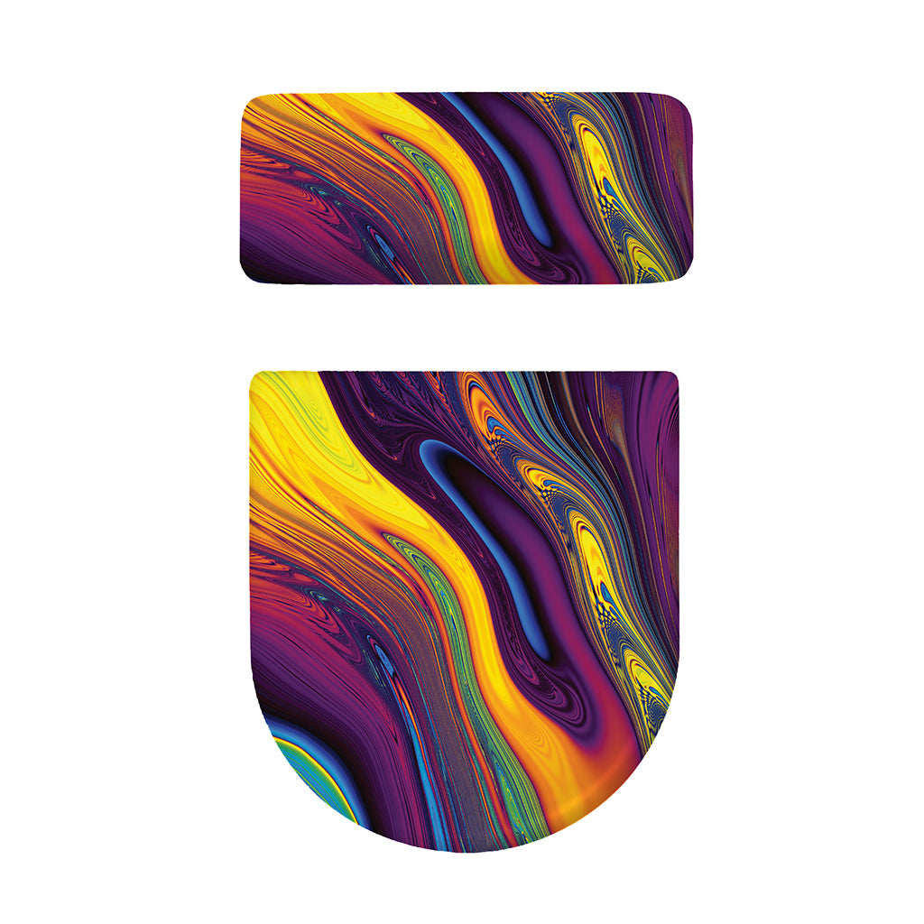 Psychedelic Trippy Fractal Print Toilet Lid And Tank Cover Set