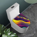 Psychedelic Trippy Fractal Print Toilet Lid Cover