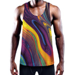 Psychedelic Trippy Fractal Print Training Tank Top