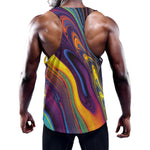 Psychedelic Trippy Fractal Print Training Tank Top